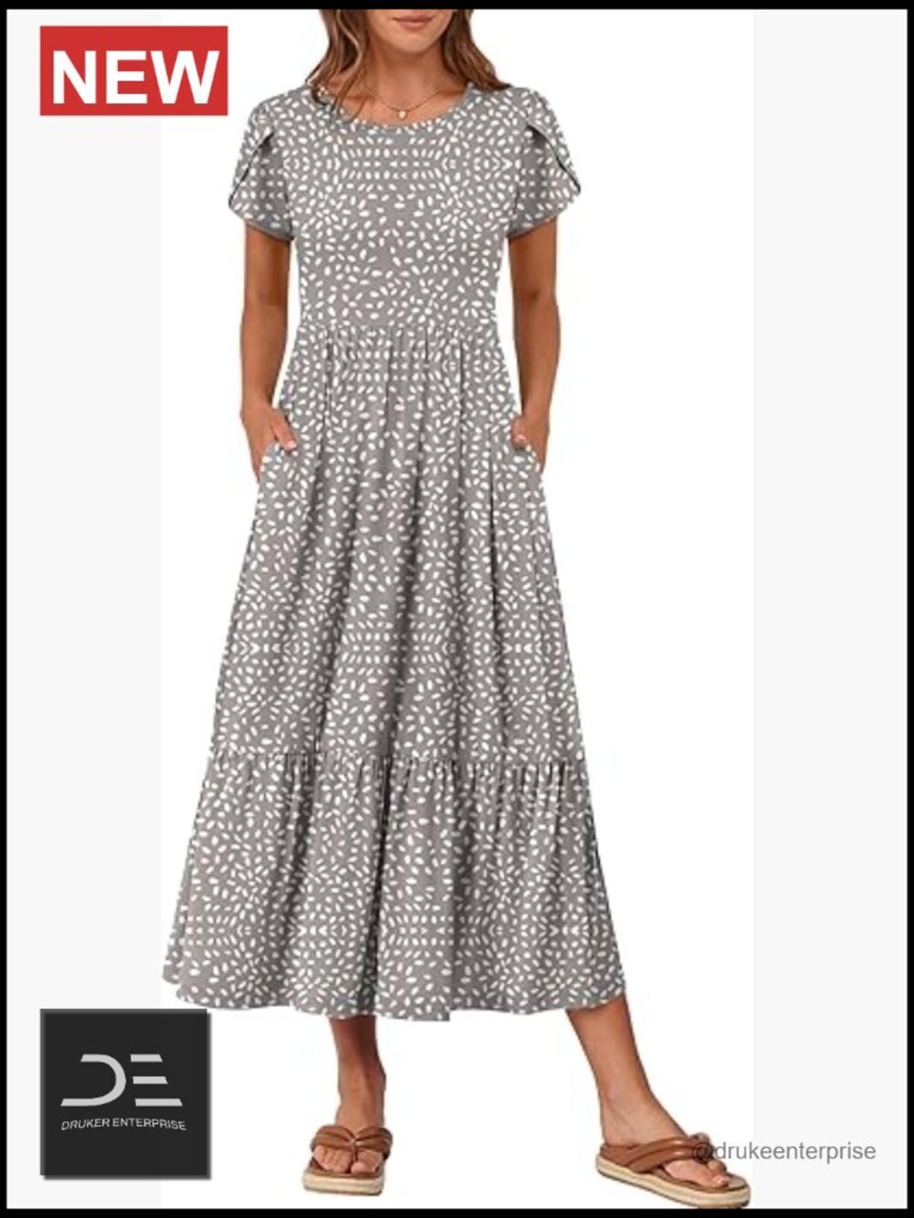Women Summer Casual Short Sleeve Maxi Dress A Line Flowy T Shirt Dress Beach